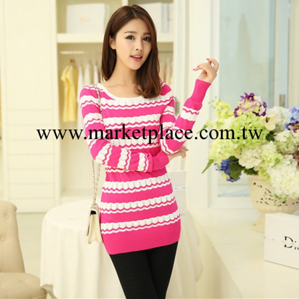 2014秋裝新款圓領 女式套頭打底衫 修身顯瘦韓版毛衣針織工廠,批發,進口,代購