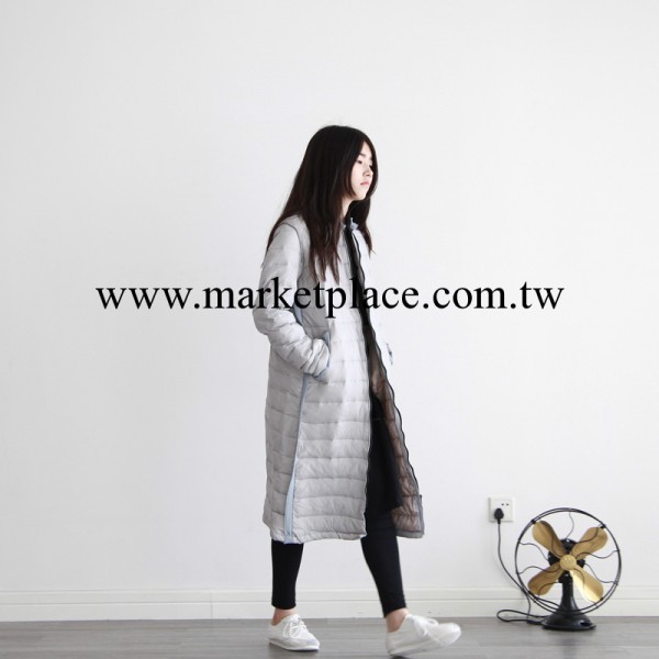 MARANT 2014年新款冬裝長款羽絨衣 長款長袖拼接拉鏈女式羽絨衣工廠,批發,進口,代購