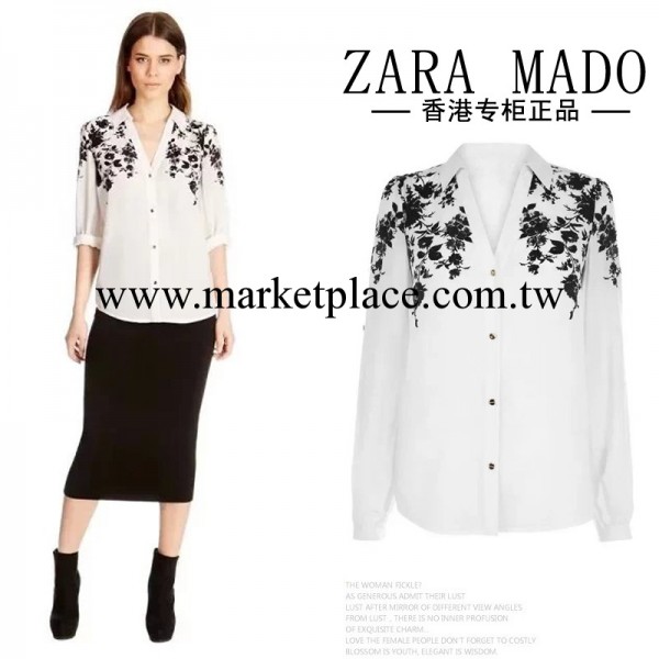 ZARA MADO 2014秋裝明星款歐洲站女裝女式襯衫 上衣長袖花色襯衫工廠,批發,進口,代購