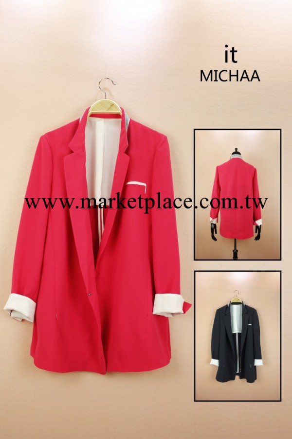2014年出口韓國原單it michaa寬松版西服外套工廠,批發,進口,代購