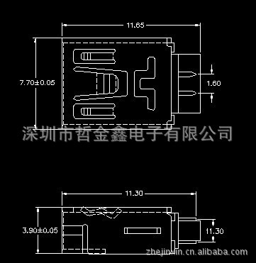 MINI USB 5PF B 型 焊線式加護套 兩件套工廠,批發,進口,代購
