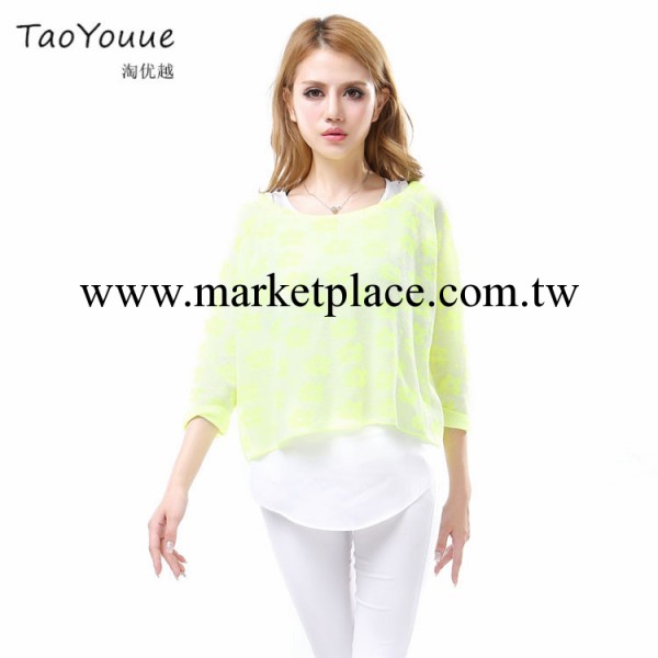 TaoYouue2014秋季女裝批發 韓版女裝 女式圓領針織衫 兩件套毛衣批發・進口・工廠・代買・代購