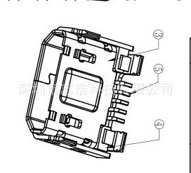 富士康代理商 USB立式 UN17513-01001-7H 富士康連接器工廠,批發,進口,代購