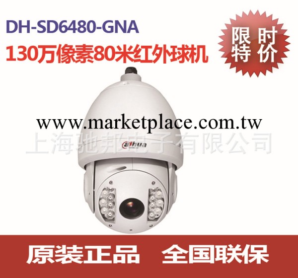 原裝正品大華DH-SD6480-GNA 130萬像素18倍高清網絡中速球機工廠,批發,進口,代購