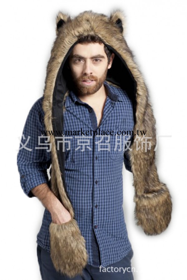 狼頭帽 Wolf Hoods 圍巾帽子手套套件Spirit Hoods 廠傢工廠,批發,進口,代購