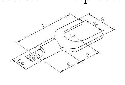 SNB1.25-3.2叉形裸端頭（TU型），SNB叉形裸端子，叉形冷壓端子批發・進口・工廠・代買・代購