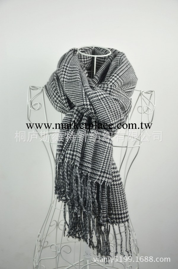 2014外貿出口日韓圍巾 100%晴綸格子圍巾工廠,批發,進口,代購