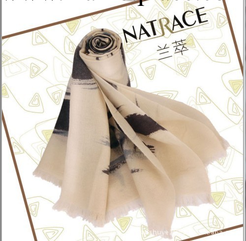 2014NATRACE新款 手繪明星款100純進口羊毛秋冬韓版圍巾工廠,批發,進口,代購