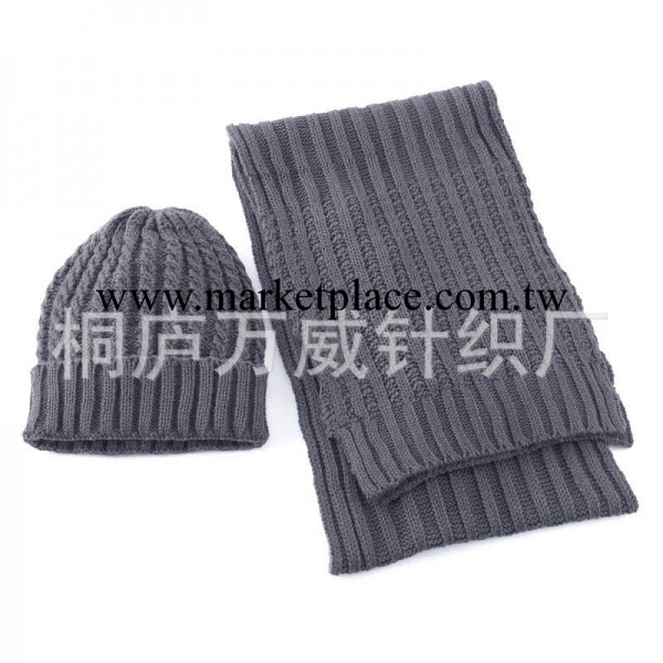男女通用 時尚秋冬保暖套件 百搭帽子圍巾兩件套工廠,批發,進口,代購