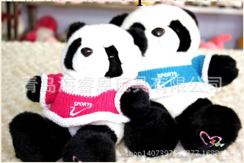 海睿恩玩具《誠招代理》toyclub 同款毛衣運動熊貓毛絨玩具工廠,批發,進口,代購