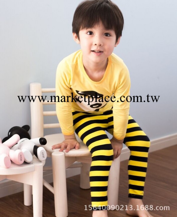 2014韓國品牌童裝長腿叔叔正品兒童傢居服秋冬新款內衣黃熊貓工廠,批發,進口,代購