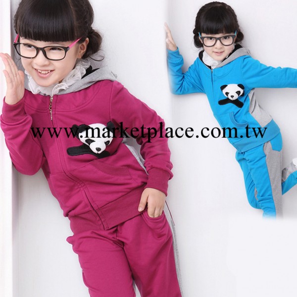 童套裝2014新款韓版秋裝中大童運動熊貓純棉品牌一件代發工廠,批發,進口,代購