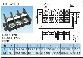 TBC-100 卡式端子盤100A天得原裝正品供應工廠,批發,進口,代購
