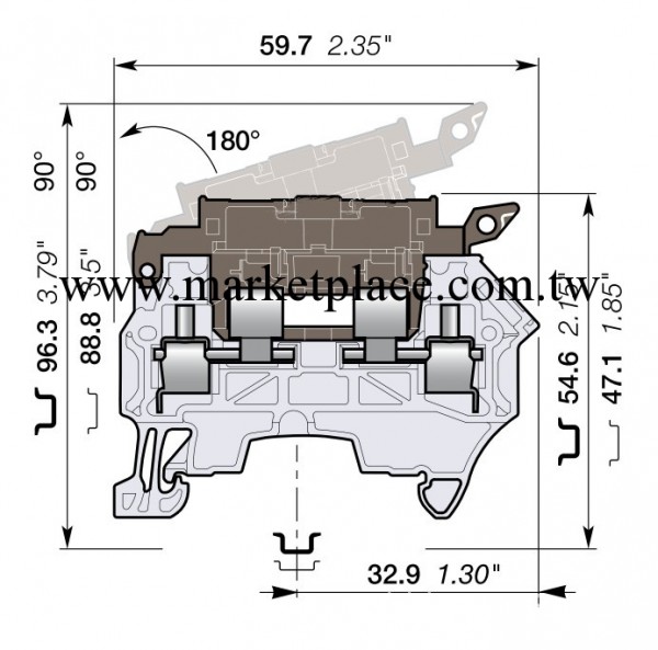 ABB SNK系列保險絲端子 ZS4-SF1;10099152工廠,批發,進口,代購