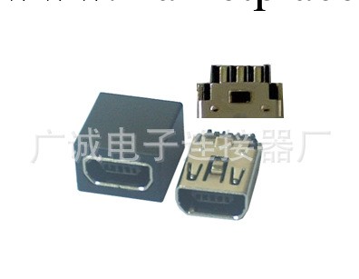 MINI USB 5P AB型焊線式母座帶護套工廠,批發,進口,代購