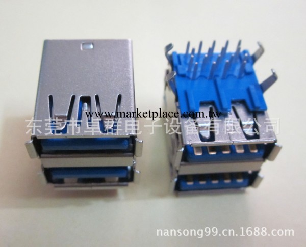 供應雙層USB3.0連接器，雙層USB3.0母座工廠,批發,進口,代購