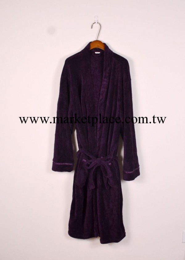 外貿原單 長款 珊瑚絨睡袍 紫色 浴袍工廠,批發,進口,代購