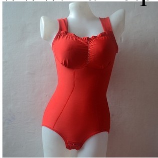 大紅和黑色加厚加絨三角抹胸式連身塑身衣批發・進口・工廠・代買・代購