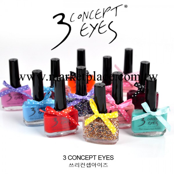 正品3CE 韓國第三眼 3concept eyes 蝴蝶結超萌漆式指甲油 美甲工廠,批發,進口,代購