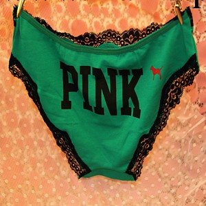 pink內褲新品  維多利亞的秘密  純棉印花加雷絲內褲批發工廠,批發,進口,代購