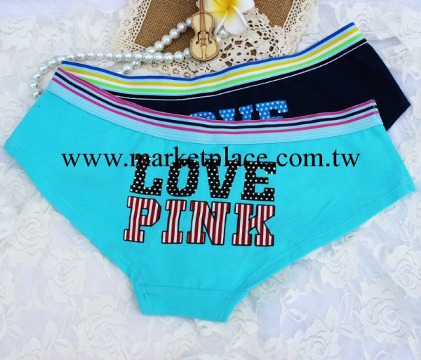 全棉2013新款 LOVE PINK字母純棉 性感女士少女內褲工廠,批發,進口,代購