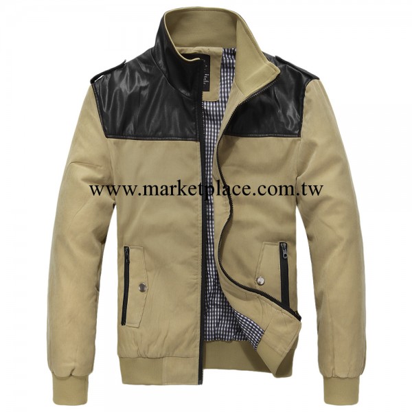 2013 韓版個性拼皮設計夾克 男式潮外套男士夾克B05360  GE108批發・進口・工廠・代買・代購