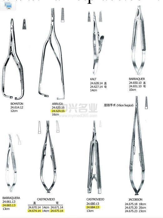 鉆石粉顯微針持 21cm 帶鎖扣工廠,批發,進口,代購