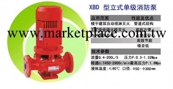 廠傢直銷 批發供應 各類消防泵 XBD型立式單級消防泵批發・進口・工廠・代買・代購