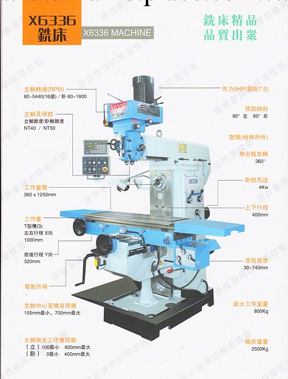 友通機械（專業銷售） X6336銑床  廠傢直銷工廠,批發,進口,代購