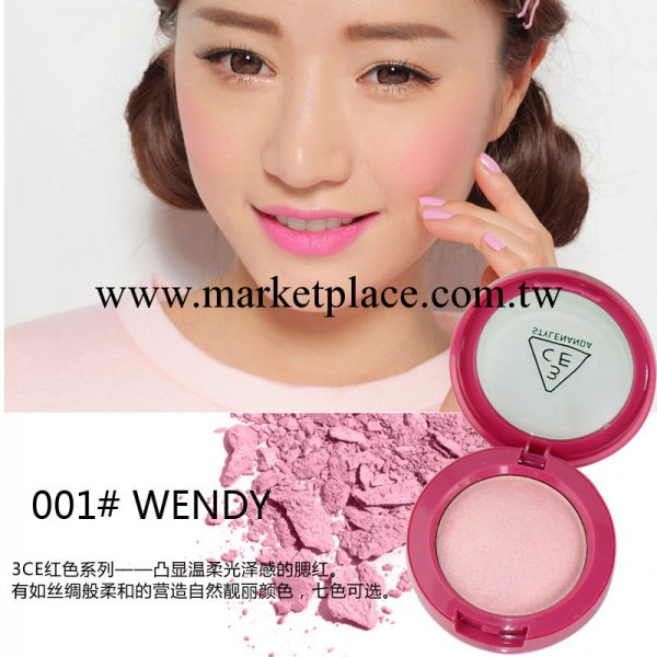 3CE紅色腮紅 韓國 3隻眼 胭脂 彩妝正品3ce粉色多色可選 6g 3453#工廠,批發,進口,代購