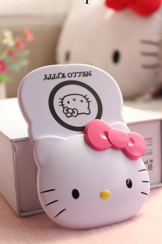 可愛的hello kitty雙麵鏡子方便實用小鏡子kt頭隨身鏡美容化妝鏡工廠,批發,進口,代購