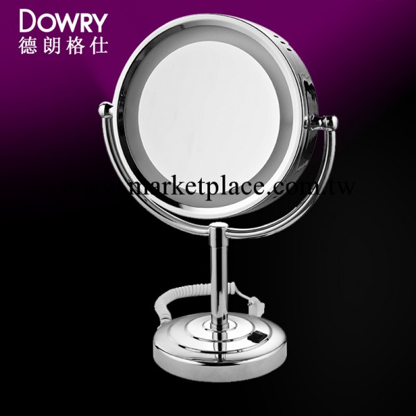 德朗格仕衛浴 浴室全銅帶LED燈美容鏡 房間化妝鏡放大鏡M2208D工廠,批發,進口,代購