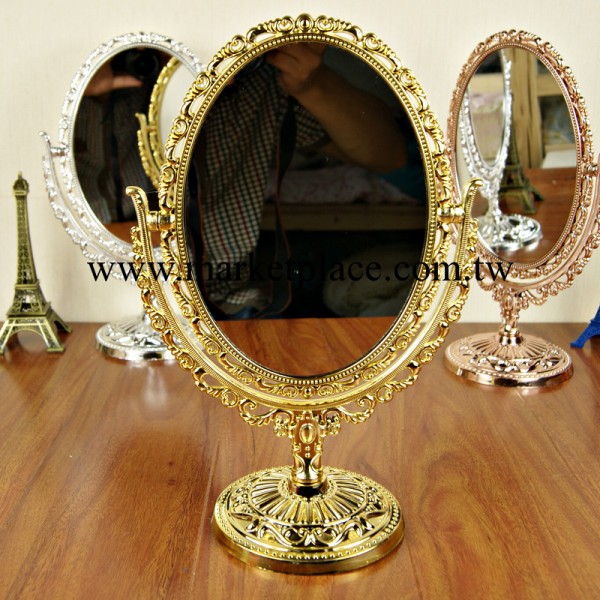 A111 308雙麵橢圓銅鏡，梳妝鏡，美容雙麵臺式鏡子 義烏鏡子批發工廠,批發,進口,代購