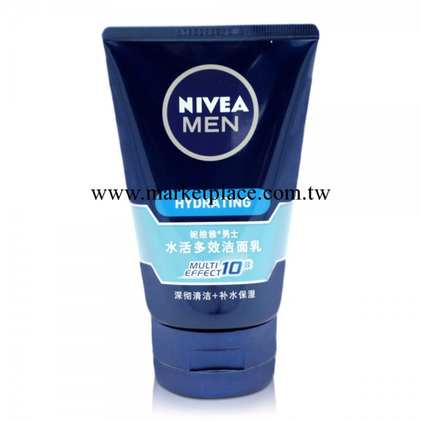 Nivea/妮維雅 男士潔麵水活多效潔麵乳100g 保濕洗麵奶 潔麵膏工廠,批發,進口,代購