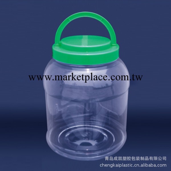 青島廠傢直銷PET透明1L-3L包裝用塑料瓶塑料桶乾果桶糖果瓶工廠,批發,進口,代購