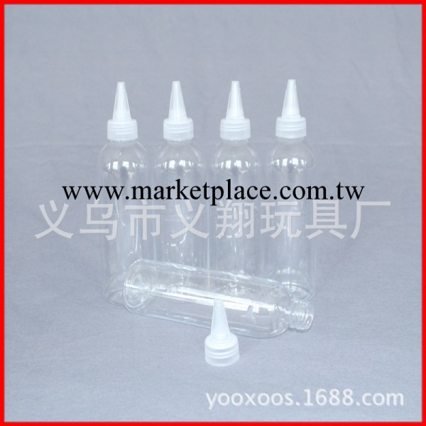 Diy石膏彩繪顏料專用尖嘴瓶 250ML高透明塑料沙畫瓶帶蓋子批發・進口・工廠・代買・代購