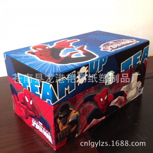 紙質蜘蛛俠玩具收納盒  紙質玩具包裝盒 紙質抽屜式收納盒包裝盒工廠,批發,進口,代購