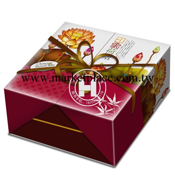 通版現貨月餅紙盒 雙層可折疊月餅包裝盒 印象荷塘軟盒工廠,批發,進口,代購