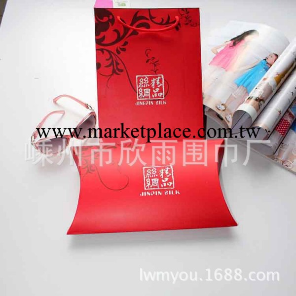 精美絲綢禮品包裝盒 送禮包裝 高檔精美絲巾披肩包裝盒套裝大紅色批發・進口・工廠・代買・代購