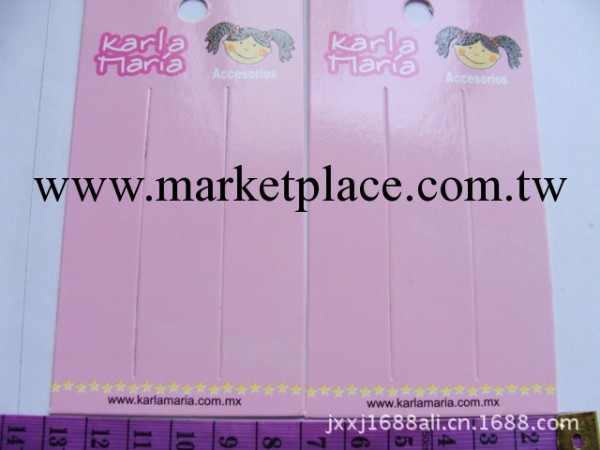 可愛卡紙 頭飾配件卡紙 粉色娃娃圖案卡紙 時尚 一卡二個 單個夾工廠,批發,進口,代購