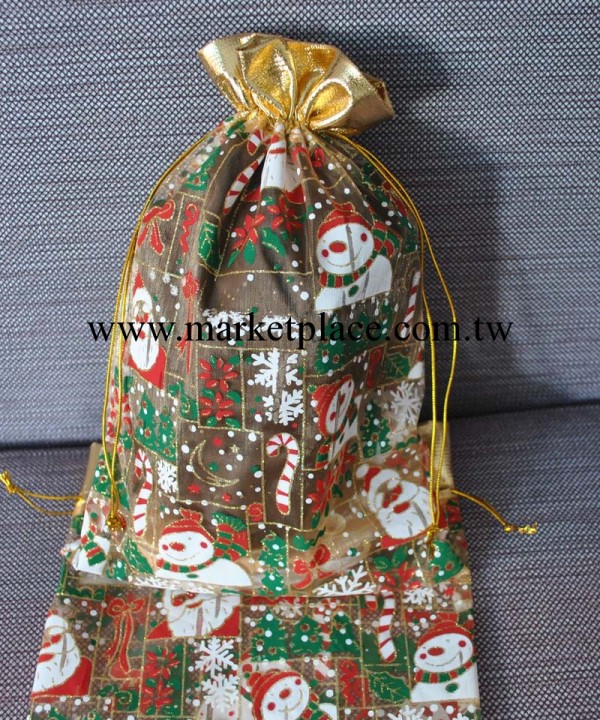 專業生產定制 聖誕紗佈袋  束口禮品珍珠紗袋  品質保證批發・進口・工廠・代買・代購