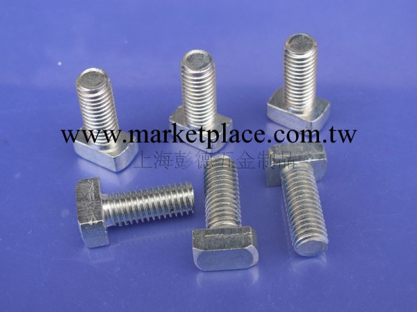 直銷 國標T型螺栓 M6T型螺絲 T型螺桿 錘頭螺栓 工業鋁型材配件工廠,批發,進口,代購