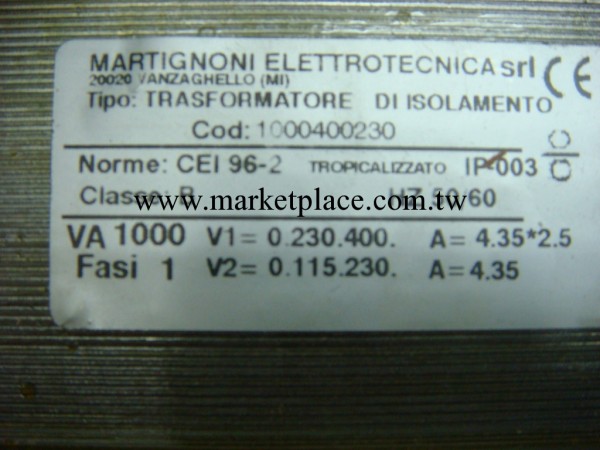 MARTIGNONI   變壓器 VA1000工廠,批發,進口,代購