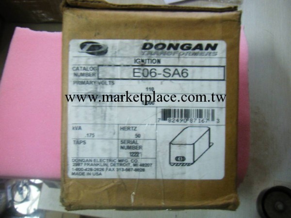 供應美國DONGAN點火變壓器 (E06-SA6)工廠,批發,進口,代購