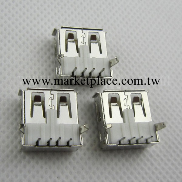 USB-4P插座(母座)AF90°插板式 全銅料USB插頭/插口工廠,批發,進口,代購