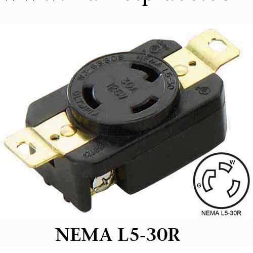 WJ-6330B NEMA L5-30R  防松插座 發電機麵板插座 鎖式插座 美式工廠,批發,進口,代購