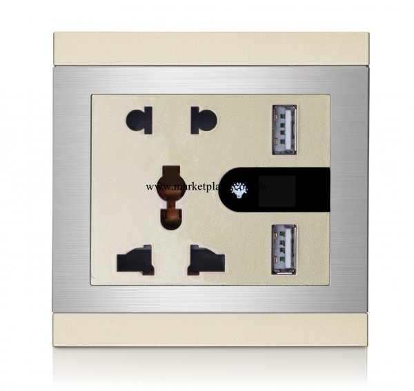 供應5孔墻壁插座 USB插座  開關麵板  LED夜燈插座 多功能插排工廠,批發,進口,代購