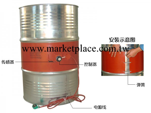 油桶加熱器 油桶加熱帶 罐體加熱帶 1KW/2KW 非標定制工廠,批發,進口,代購