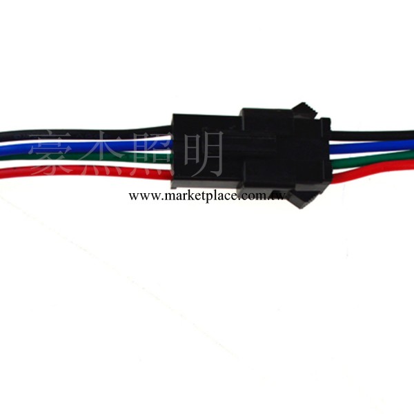1007-22#4P紅綠藍黑對插端子線LED電源電子線對接20公分價格工廠,批發,進口,代購