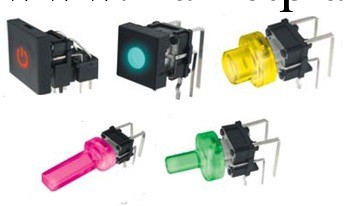 臺灣品質LED帶燈輕觸開關,側臥帶燈輕觸開關,單色,三基色帶燈開關工廠,批發,進口,代購